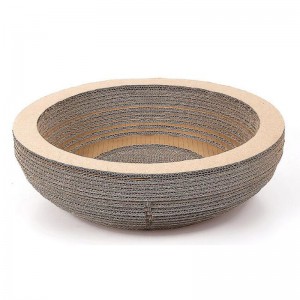 Papierowy kot bowl zarysowy gniazdo